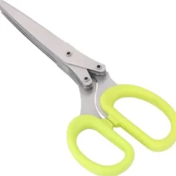 Sax, köksörtsax i rostfritt stål, multifunktionell örtsax med 5 blad, för att skära persilja, mynta, peppar och papper