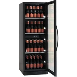 Scandomestic SV 1382 B - Vinkylskåp - 2 zoner - bredd: 59,5 cm - djup: 68,2 cm - höjd: 176,4 cm - 461 liter - svart - Upp till 138 flaskor