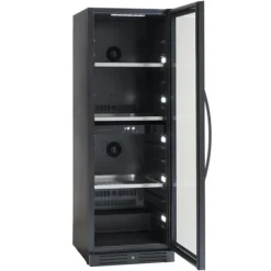 Scandomestic SV 1382 B - Vinkylskåp - 2 zoner - bredd: 59,5 cm - djup: 68,2 cm - höjd: 176,4 cm - 461 liter - svart - Upp till 138 flaskor