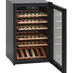 Scandomestic SV 45 B - Vinkylskåp - 1 Zon - bredd: 55 cm - djup: 55,5 cm - höjd: 83,5 cm - 115 liter - svart - Upp till 45 flaskor