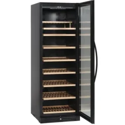 Scandomestic SV 111 B Premium Collection - Vinkylskåp - 1 zon - bredd: 59,5 cm - djup: 72,5 cm - höjd: 176,4 cm - 426 liter - svart - Upp till 126 fl | CDON