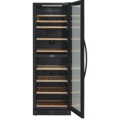 Scandomestic SV 124 B Premium Collection - Vinkylskåp - 2 zoner - bredd: 59,5 cm - djup: 72,5 cm - höjd: 176,4 cm - 416 liter - svart - Upp till 126 | CDON