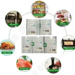 Säck Sous Vide - TEKNIKRABATT - 5 Rullar - Icke giftig - Hög transparens - 500 cm