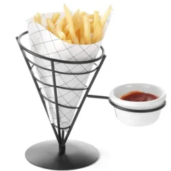 Serveringsställ för pommes och snacks med såshållare - Hendi 630914