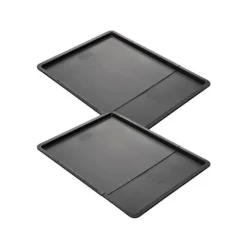 Set med 2 expanderbara bakplåtar - ZENKER - Svart metallic - 37 till 52 x 33 cm