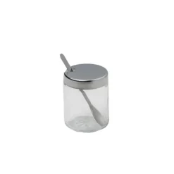 Set med 6 senapsburkar med sked Fackelmann