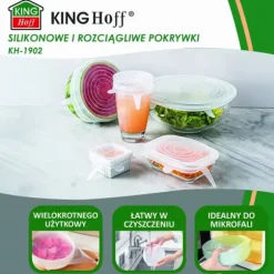 Set med 6 töjbara silikonlock KINGHOFF KH-1902