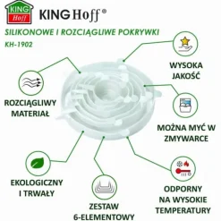 Set med 6 töjbara silikonlock KINGHOFF KH-1902