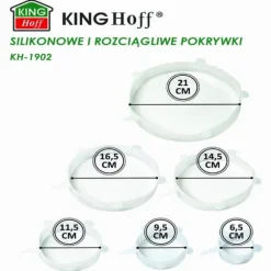 Set med 6 töjbara silikonlock KINGHOFF KH-1902