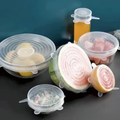 Set med 6 töjbara silikonlock KINGHOFF KH-1902