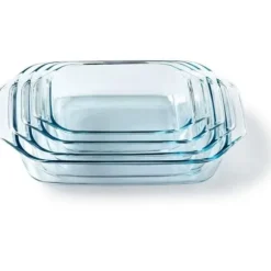 Set med 4 ugnsformar - PYREX - Glas - Rektangulär - 27/31/35/39 cm