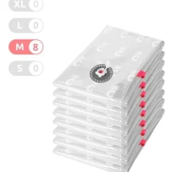 Set med vakuumförpackningspåsar för Aspispace kompressor 8×M 70 liter, 55×90 cm