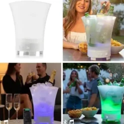 SHOP-STORY - LED ishink med laddningsbar högtalare