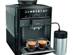 Siemens EQ.6 plus s300 TE653M19RW - Automatisk kaffekokare med mjölkskummare - 15 bar - safir, svart metallisk
