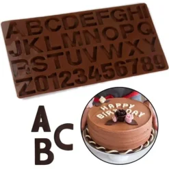Silikon Chokladform Bakform Bokstäver Alfabet SiIlikonform
