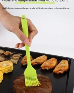 Silikonborste stor 26 cm grön XL