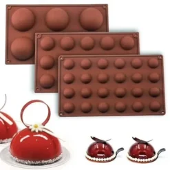 Silikonform 24 Kulor Halvklot Bakform – Is/Choklad/Geléform