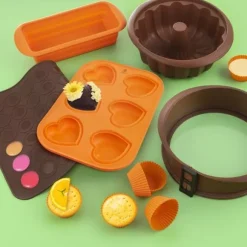 Silikonkakform för att baka kakor med skorsten