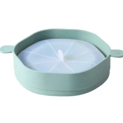 Silikonpopcornhink med handtag hopfällbar stor kapacitet Värmebeständig mikrovågsugn popcornmaskin grön