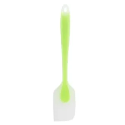 Silikonspatel Genomskinlig Integrerad Hellindad Bärbar Värmebeständig Kök DIY Bakning Matlagningsverktyg Grön