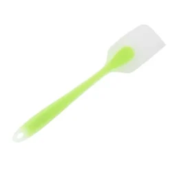 Silikonspatel Genomskinlig Integrerad Hellindad Bärbar Värmebeständig Kök DIY Bakning Matlagningsverktyg Grön