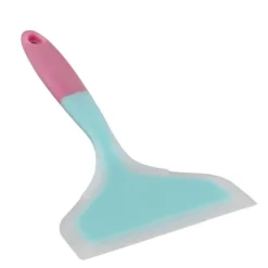 Silikonspatel Nonstick NonSlip Silikon Matlagningsspatel för Tamagoyaki Pizza Biff (Himmelsblå Rosa Handtag)