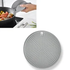 Silikonunderläggsmattor Värmeisolering Runda grythållare Anti-slip för kök Matbord Bänkskivor