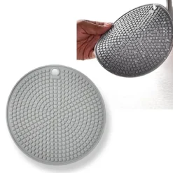 Silikonunderläggsmattor Värmeisolering Runda grythållare Anti-slip för kök Matbord Bänkskivor