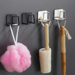 Självhäftande Krok Hållare för Disksvamp Rostfritt Stål Svart