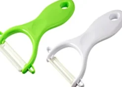 Skalare - skalare - skalare - zester - fluter Fackelmann - 41994 - Fackemann Keramisk skalare Grön/Vit 13 cm