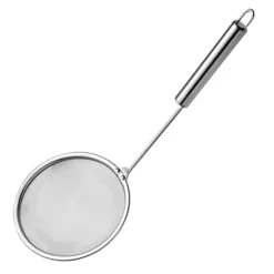 Skimmersked Fettsil Rostfritt stål Finmaskigt Långt handtag Hot Pot Skimmer för fettskum Kök M