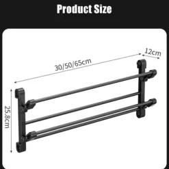 Skoskåp Wall-Mounted Folding Shoe Rack, 50x25.8x12cm, Space-Saving, No-Drill