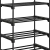 Skoställ Flexibla Hyllor 45x30x174 cm - Svart