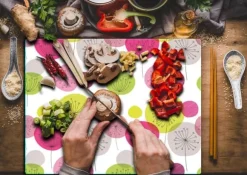 SKÄRBRÄDA I GLAS 52x40 BLOMMOR