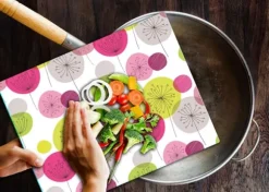 SKÄRBRÄDA I GLAS 52x40 BLOMMOR