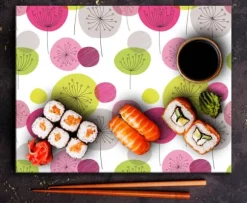 SKÄRBRÄDA I GLAS 52x40 BLOMMOR