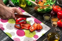 SKÄRBRÄDA I GLAS 52x40 BLOMMOR