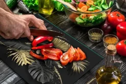 SKÄRBRÄDA I GLAS 52x40 BLOMMOR