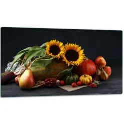 SKÄRBRÄDA I GLAS 52x30 BLOMMOR