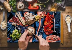 SKÄRBRÄDA I GLAS 52x30 FLAMINGO