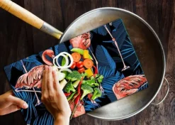 SKÄRBRÄDA I GLAS 52x30 FLAMINGO