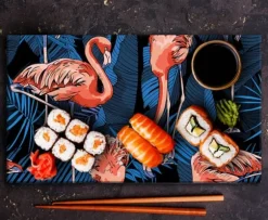 SKÄRBRÄDA I GLAS 52x30 FLAMINGO