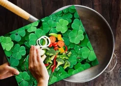 SKÄRBRÄDA I GLAS 52x40 GRÖN