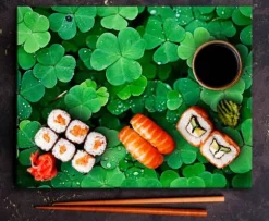 SKÄRBRÄDA I GLAS 52x40 GRÖN