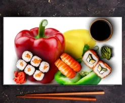 SKÄRBRÄDA I GLAS 52x30 PAPRIKA