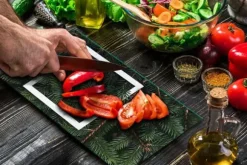 SKÄRBRÄDA I GLAS 52x30 PAPRIKA