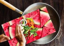 SKÄRBRÄDA I GLAS 52x30 VATTENMELON