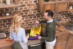 SKÄRBRÄDA I GLASPLATTA 52x40 BLOMMA