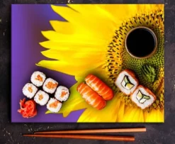 SKÄRBRÄDA I GLASPLATTA 52x40 BLOMMA