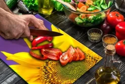 SKÄRBRÄDA I GLASPLATTA 52x40 BLOMMA